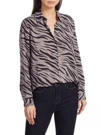 Nina Zebra Print Blouse at Saks Fifth Avenue